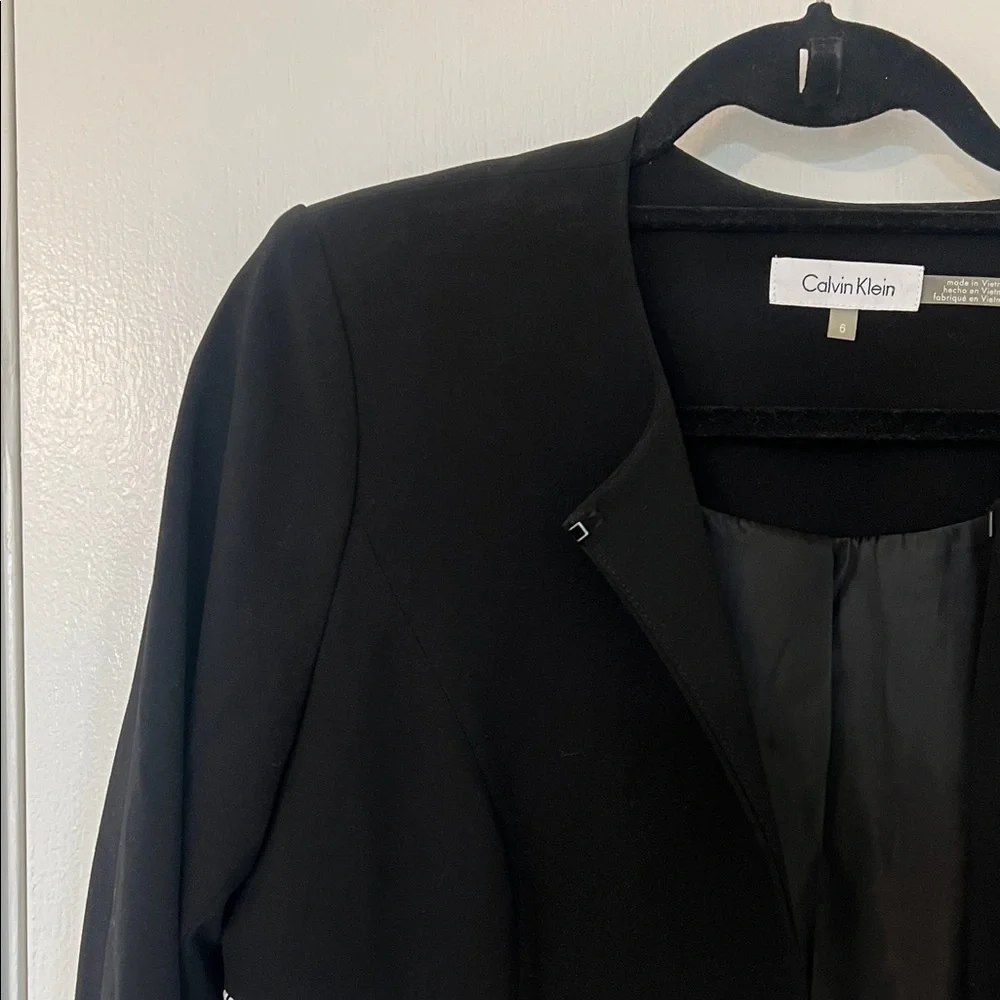Calvin Klein Women's Black and White Long Blazer / Coat - Picture 3 of 12